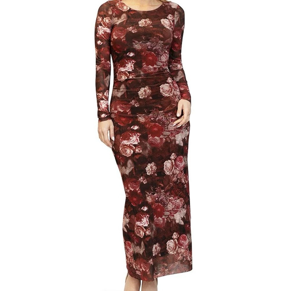 Elegant Floral Long Sleeve Dress
